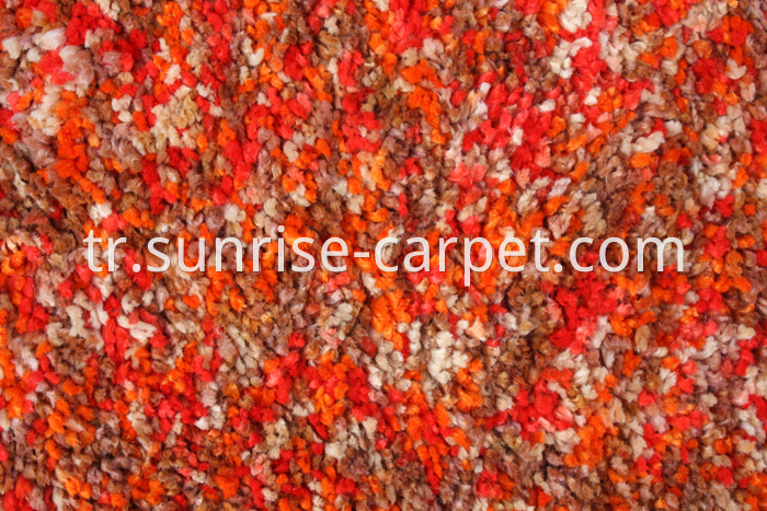 Microfiber Space dye yarn Shaggy Orange Color